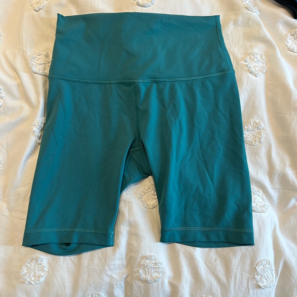 Women's Teal High-Waisted Shorts